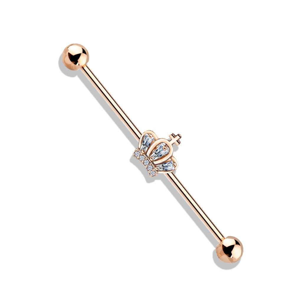 Industrial CROWN - KRONE in silber, gold oder rose gold - Ohrschmuck aus 316L Chirurgenstahl