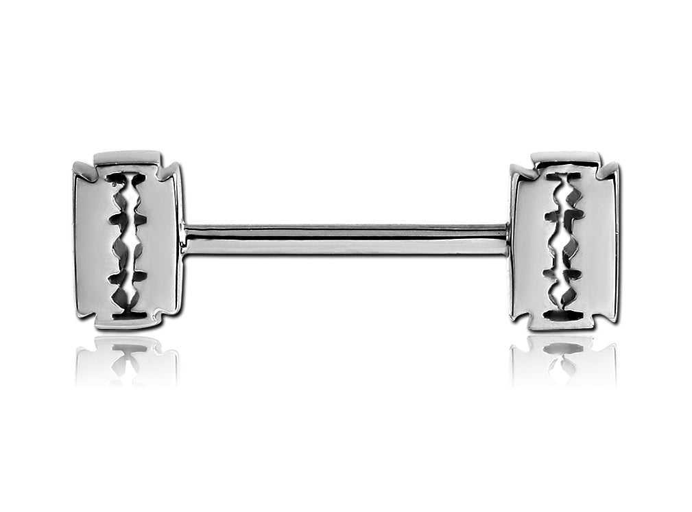 Brustwarzenpiercing RASIERKLINGEN - 316L Chirurgenstahl - hochglanzpoliert - Nipple Shield