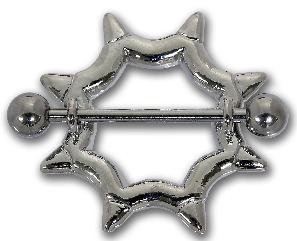 Brustwarzenpiercing SPIKES - 316L Chirurgenstahl - hochglanzpoliert - Nipple Shield