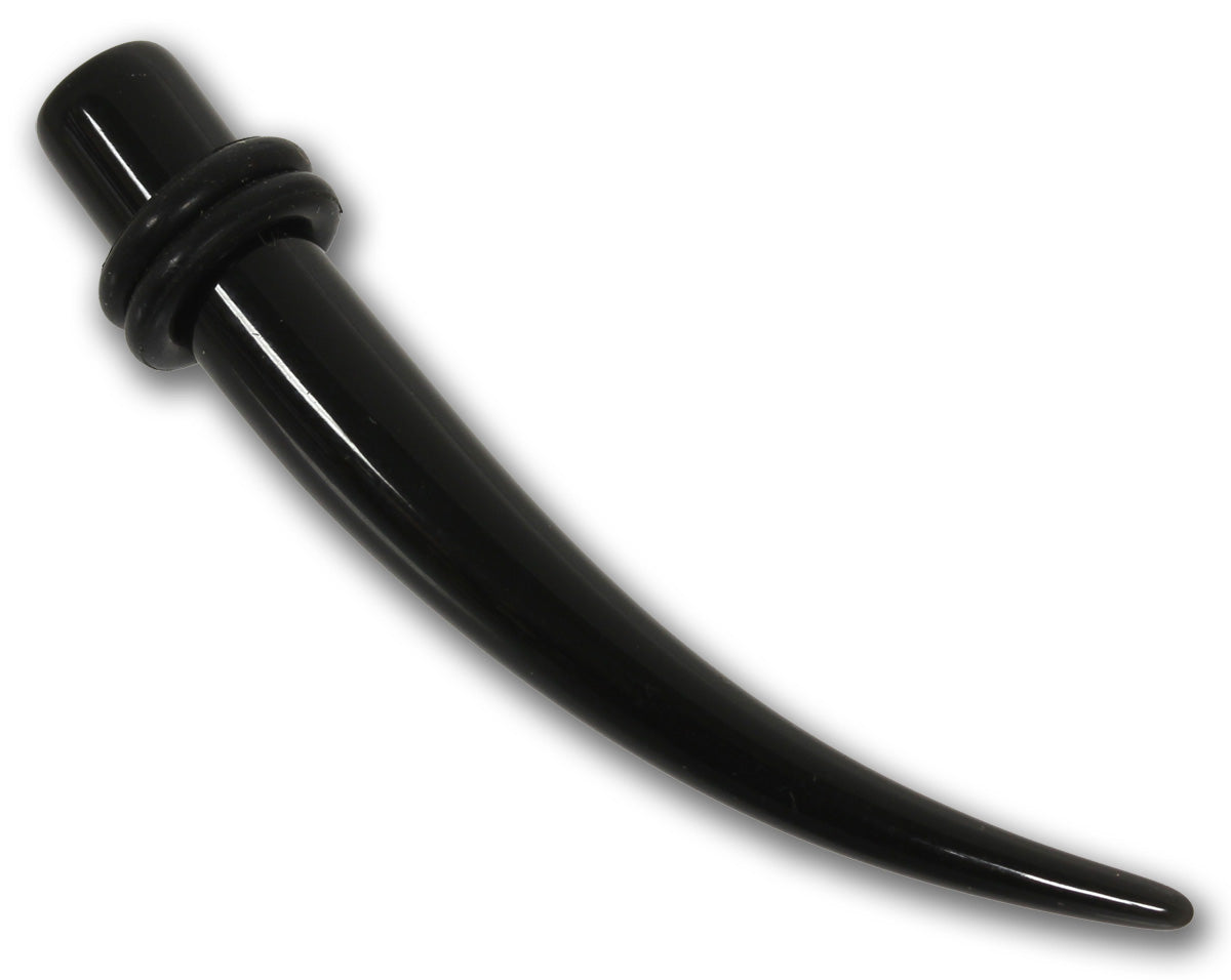 Dehnungssichel - 3,0 - 8,0 mm aus schwarzem Acryl - Expander Taper