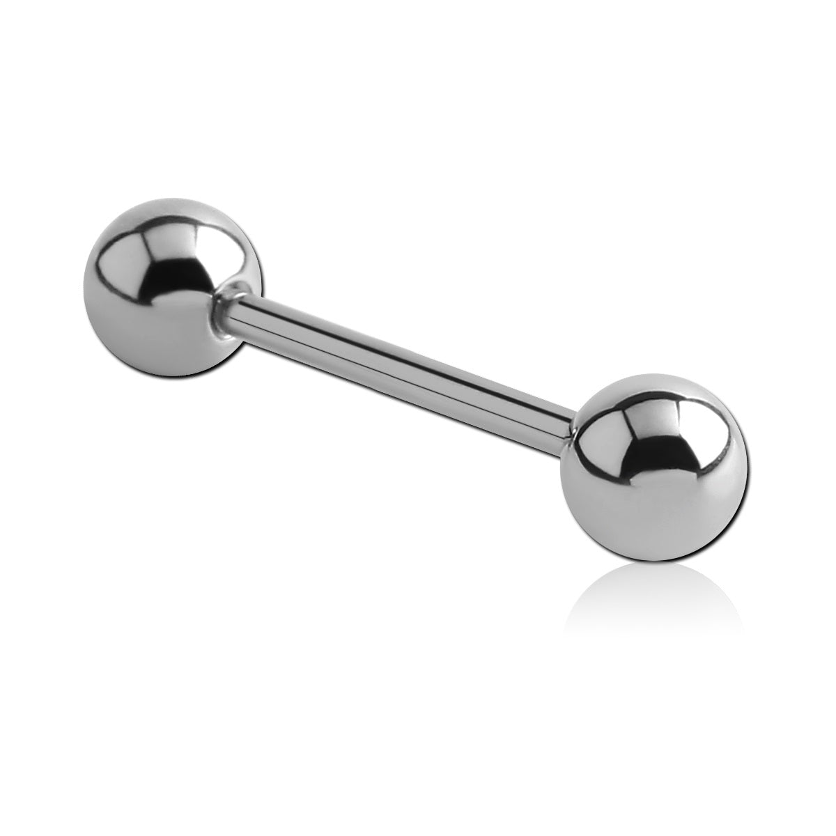 Hantel - Straight Barbell 10,0 mm aus 316L Chirurgenstahl mit Kugeln Piercing