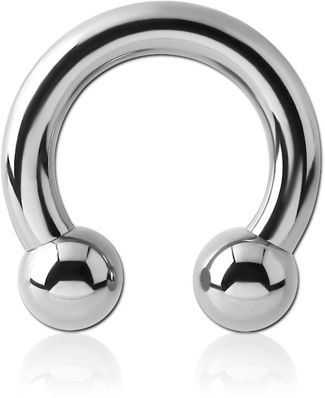 Hufeisen 10,0 mm - 316L Chirurgenstahl in Silber mit Kugeln - Horseshoe