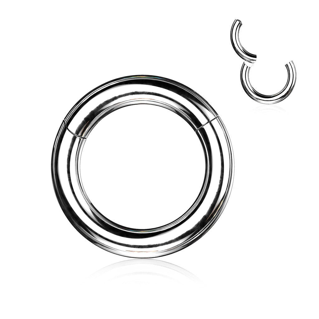 Segmentring SILBER mit Scharnier - 6,0 mm aus 316L Chirurgenstahl - Smooth Closure Ring