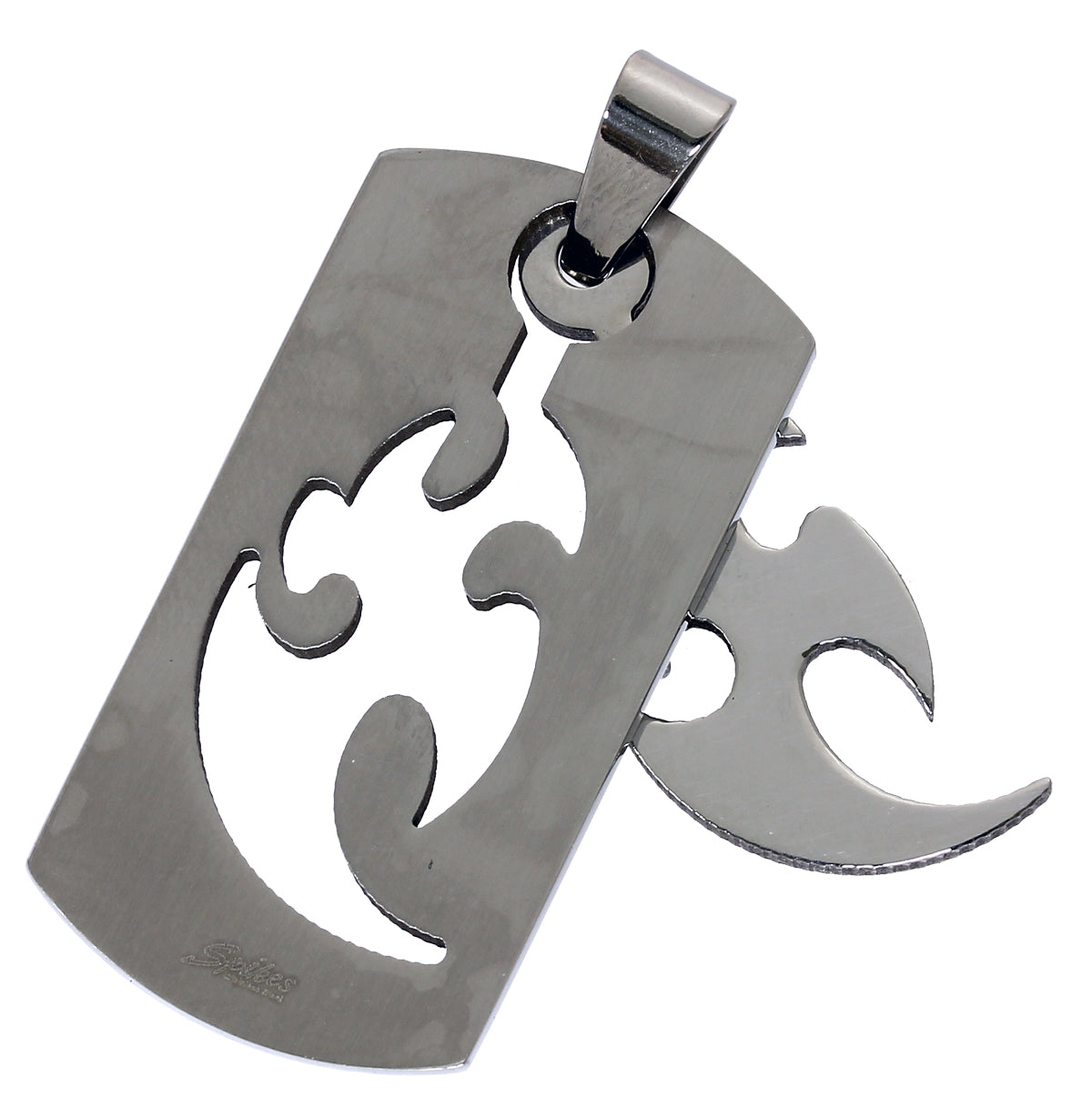 Halskette TRIBAL Dog Tag - 316L Chirurgenstahl - Anhänger 3,9 cm Schmuck