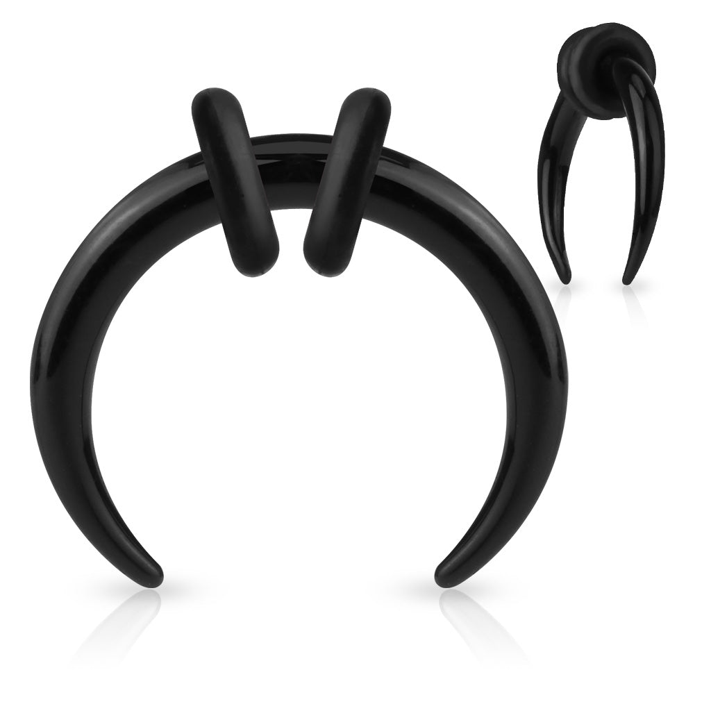 Dehnungshorn - 1,6 - 10,0 mm aus schwarzem Acryl - Expander Taper