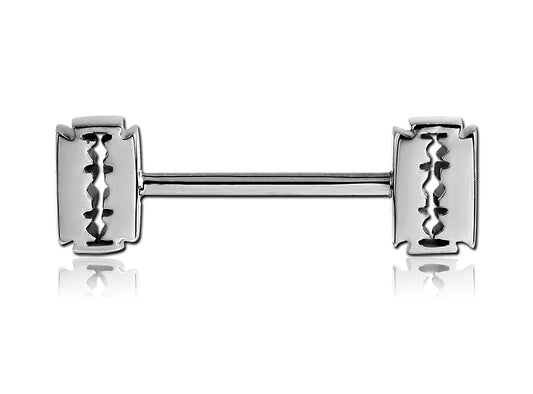 Brustwarzenpiercing RASIERKLINGEN - 316L Chirurgenstahl - hochglanzpoliert - Nipple Shield