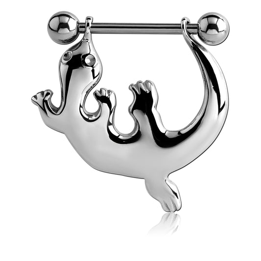 Brustwarzenpiercing SALAMANDER - 316L Chirurgenstahl - hochglanzpoliert - Nipple Shield