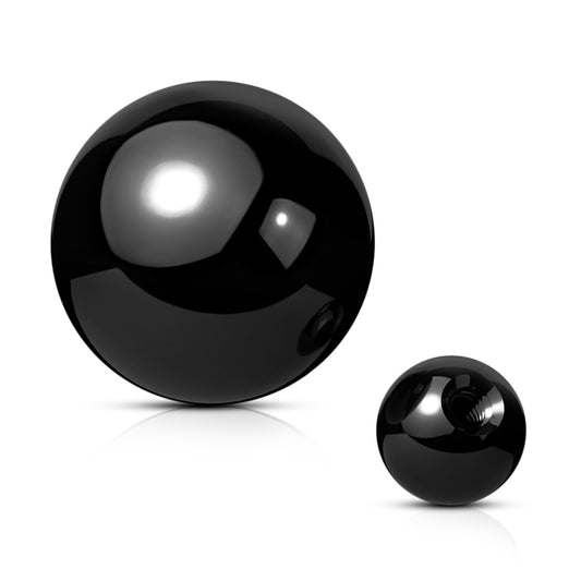 Ersatzkugel - 316L Chirurgenstahl in Schwarz mit 1,6 mm Gewinde - Kugel