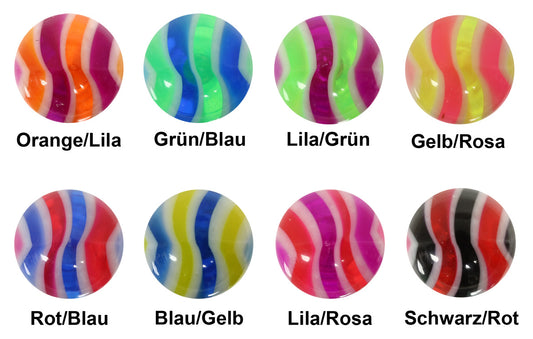 Ersatzkugel - WAVE aus Acryl mit 1,6 mm Gewinde - Kugel in verschiedenen Farben