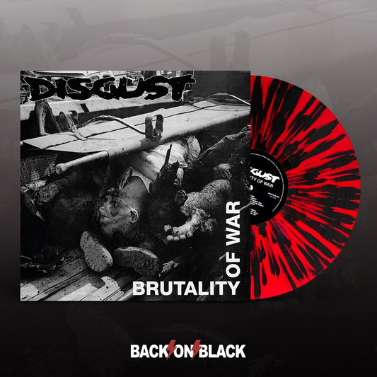 Disgust - BRUTALITY OF WAR LP - Red/Black Splatter Vinyl - Schallplatte Record