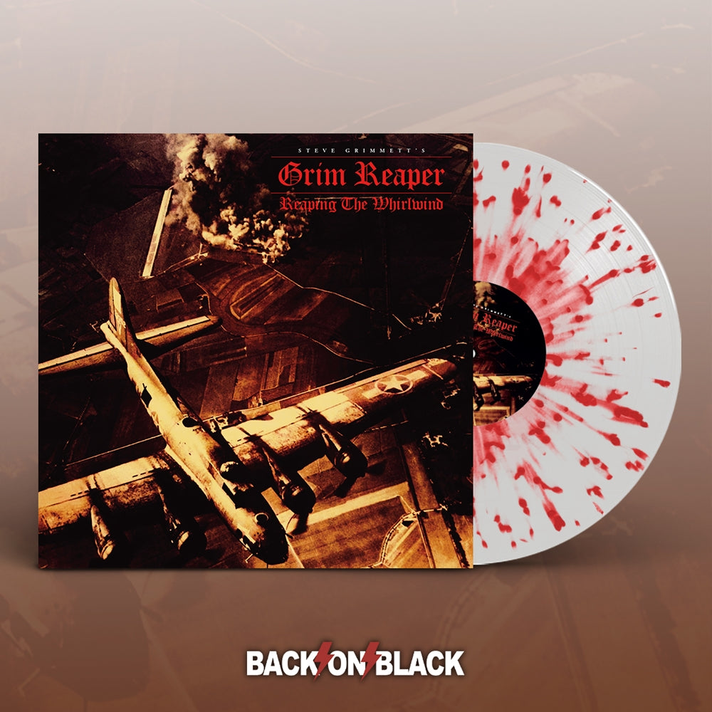 Grim Reaper - REAPING THE WHIRLWIND Doppel-LP - White/Red Splatter Vinyl - Schallplatte