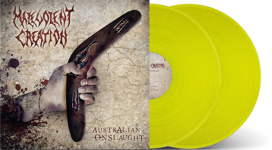 Malevolent Creation - AUSTRALIAN ONSLAUGHT Doppel-LP - Yellow Vinyl - Schallplatte