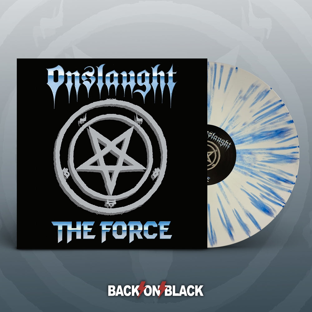 Onslaught - THE FORCE Doppel-LP - White/Blue Splatter Vinyl - Schallplatte Record