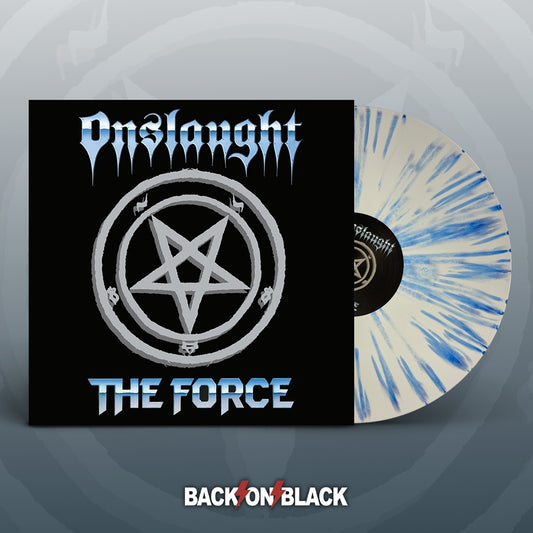 Onslaught - THE FORCE Doppel-LP - White/Blue Splatter Vinyl - Schallplatte Record