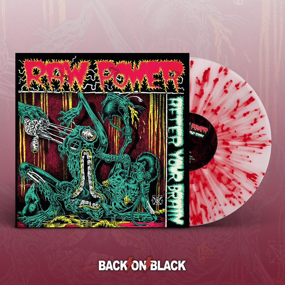 Raw Power - AFTER YOUR BRAIN LP - White/Red Splatter Vinyl - Schallplatte Record