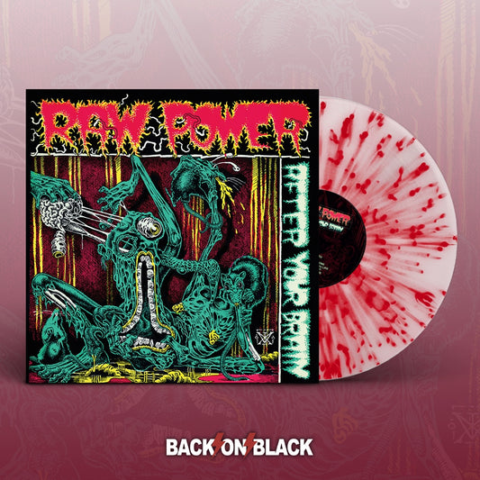 Raw Power - AFTER YOUR BRAIN LP - White/Red Splatter Vinyl - Schallplatte Record