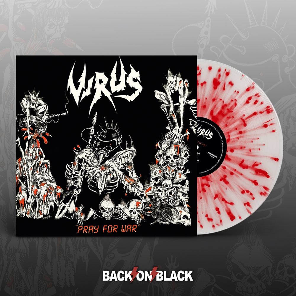Virus - PRAY FOR WAR LP - White/Red Splatter Vinyl - Schallplatte Record