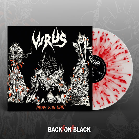 Virus - PRAY FOR WAR LP - White/Red Splatter Vinyl - Schallplatte Record