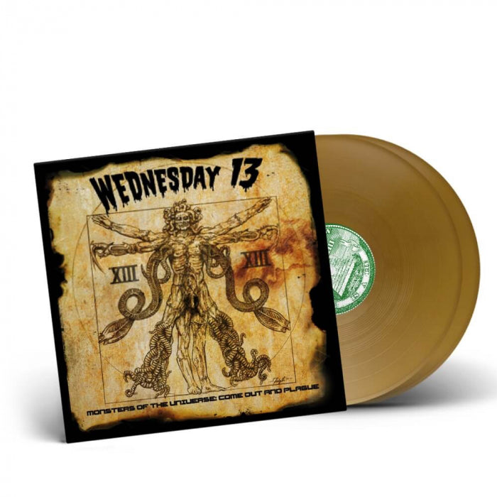 Wednesday 13 - MONSTERS OF THE UNIVERSE: COME OUT AND PLAGUE 2-LP - Gold Vinyl - Schallplatte Record