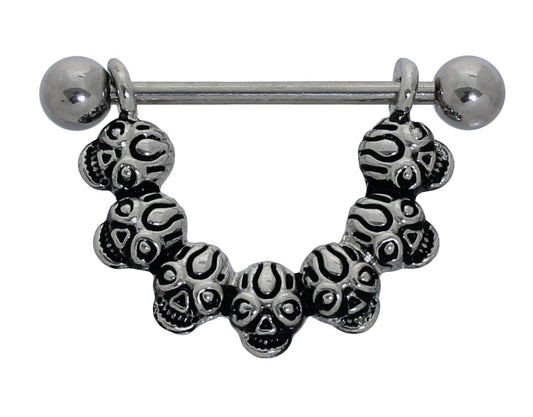Brustwarzenpiercing SKULLS - 316L Chirurgenstahl - hochglanzpoliert - Nipple Shield