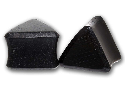 Double Flared Flesh Plug TRIANGLE  6,0 -24 mm - BLACK ARENG WOOD - Ohrschmuck