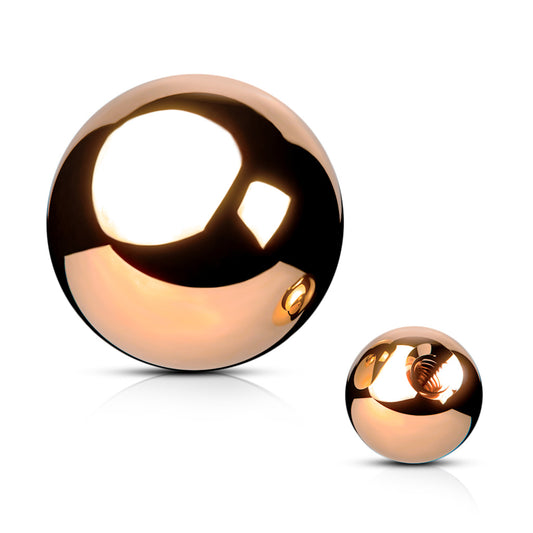 Ersatzkugel - 316L Chirurgenstahl in Rose Gold mit 1,6 mm Gewinde - Kugel
