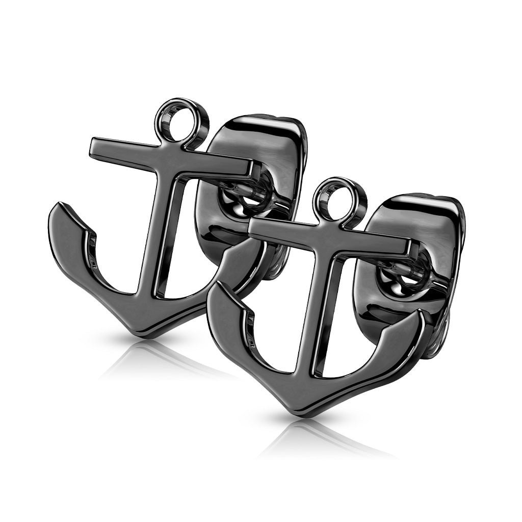 1 Paar Ohrstecker ANKER - 316L Chirurgenstahl - Ohrschmuck für normale Ohrlöcher