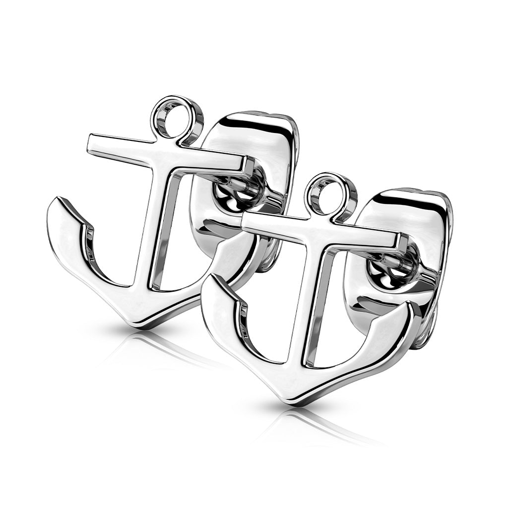 1 Paar Ohrstecker ANKER - 316L Chirurgenstahl - Ohrschmuck für normale Ohrlöcher